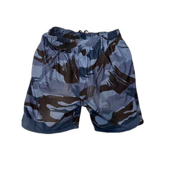 Athletic Works Blue Black Training Shorts Mens M (32-34) - Picture 2 of 3